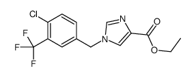 ethyl 1-[[4-chloro-3-(trifluoromethyl)phenyl]methyl]imidazole-4-carboxylate结构式