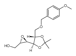 (2S-trans)-3-(3-p-methoxybenzyloxymethyl-1S,2S-O-isopropylidenepropyl)oxiranemethanol结构式