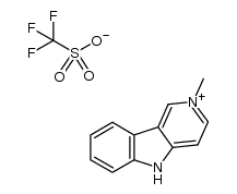 2-methyl-5H-pyrido[4,3-b]indol-2-ium trifluoromethanesulfonate结构式