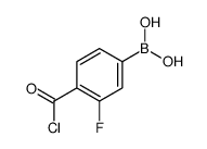 4-氯羰基-3-氟苯硼酸结构式