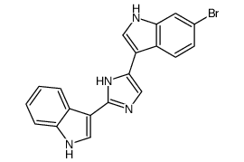 2-(1H-Indol-3-yl)-4-(6-bromo-1H-indol-3-yl)-1H-imidazole结构式