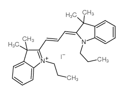 1,1`-二丙基-3,3,3`,3`-四甲基吲哚碳花青碘化物结构式