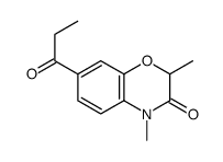 2,4-dimethyl-7-propanoyl-1,4-benzoxazin-3-one Structure