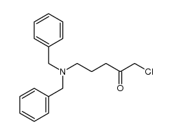 1-chloro-5-(dibenzylamino)pentan-2-one结构式