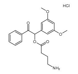 (RS)-1-(3,5-dimethoxyphenyl)-2-oxo-2-phenylethyl 4-aminobutanoate hydrochloride结构式