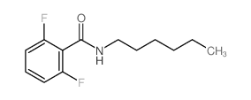 2,6-二氟-N-己基苯甲酰胺结构式
