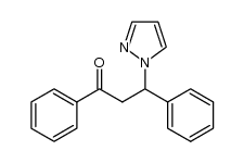 1,3-diphenyl-3-(1H-pyrazol-1-yl)propan-1-one结构式