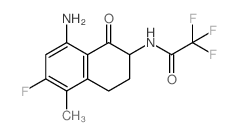 N-(8-氨基-6-氟-5-甲基-1-氧代-1,2,3,4-四氢萘-2-基)-2,2,2-三氟乙酰胺结构式