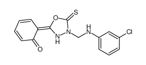 1,3,4-Oxadiazole-2(3H)-thione, 3-(((3-chlorophenyl)amino)methyl)-5-(2- hydroxyphenyl)- Structure