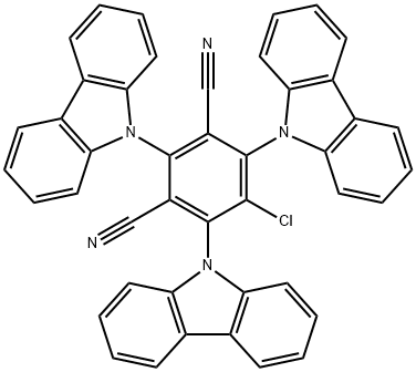 2,4,6-三(9H-咔唑-9-基)-5-氯间苯二甲腈结构式