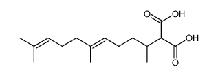 (E)-2-(6,10-dimethylundeca-5,9-dien-2-yl)malonic acid结构式