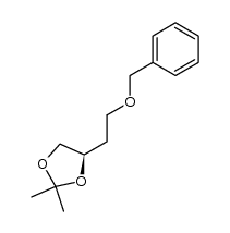 (R)-(+)-4-(2-benzyloxyethyl)-2,2-dimethyl-1,3-dioxolane结构式