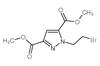 DIMETHYL 1-(2-BROMOETHYL)-1H-PYRAZOLE-3,5-DICARBOXYLATE Structure