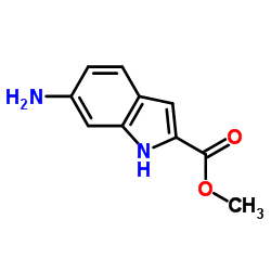 6-氨基-1H-吲哚-2-羧酸甲酯结构式