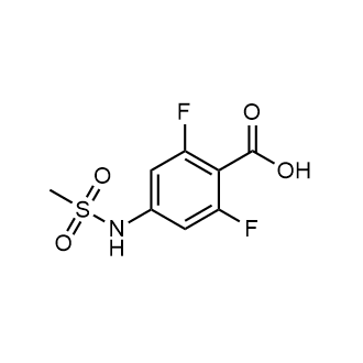 2,6-二氟-4-(甲磺酰胺基)苯甲酸结构式