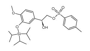 (S)-2-hydroxy-2-(4-methoxy-3-((triisopropylsilyl)oxy)phenyl)ethyl 4-methylbenzenesulfonate Structure