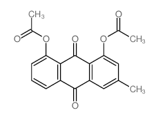 (8-acetyloxy-3-methyl-9,10-dioxo-anthracen-1-yl) acetate结构式