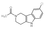 2-乙酰基-8-氯-2,3,4,5-四氢-1H-吡啶并[4,3-b]吲哚结构式