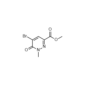 5-溴-1-甲基-6-氧-1,6-二氢哒嗪-3-羧酸甲酯结构式