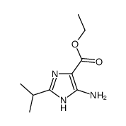 (9ci)-5-氨基-2-(1-甲基乙基)-1H-咪唑-4-羧酸乙酯结构式