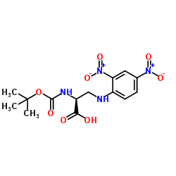 (S)-2-((叔丁氧羰基)氨基)-3-((2,4-二硝基苯基)氨基)丙酸结构式