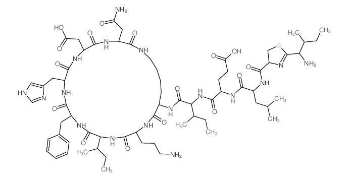 Bacitracin A1 (9CI) structure