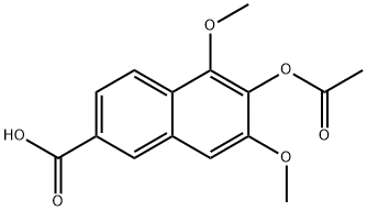 6-Acetyloxy-5,7-dimethoxy-2-naphthoic acid Structure