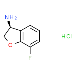 (S)-7-氟-2,3-二氢苯并呋喃-3-胺盐酸盐结构式