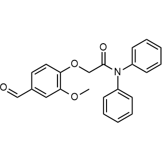 2-(4-甲酰基-2-甲氧基苯氧基)-N,N-二苯基乙酰胺结构式