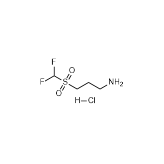 3-((二氟甲基)磺酰基)丙-1-胺盐酸盐结构式
