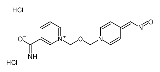 3-Carbamoyl-1-[({4-[(oxoammonio)methylene]-1(4H)-pyridinyl}methox y)methyl]pyridinium dichloride Structure