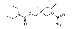 N,N-Diethylcarbamic acid 2-(carbamoyloxymethyl)-2-methylpentyl ester结构式