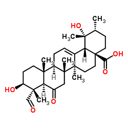 3,19-二羟基-6,23-二氧代-12-乌苏烯-28-酸结构式