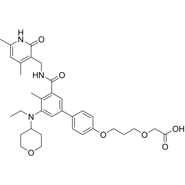 Tazemetostat de(methylene morpholine)-O-C3-O-C-COOH结构式