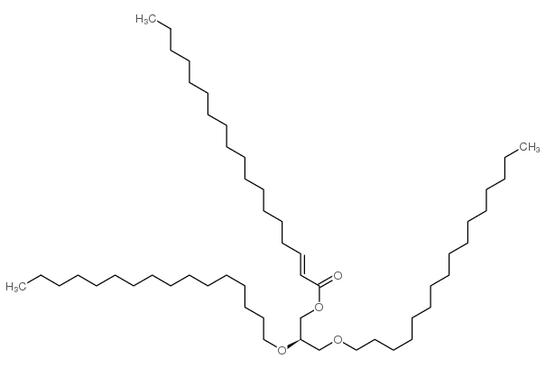 1,2-dihexadecyl-3-O-octadecenoyl-sn-glycerol结构式