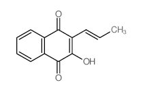 1,4-Naphthalenedione,2-hydroxy-3-(1-propen-1-yl)-结构式