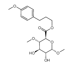 3-(4-Methoxyphenyl)propyl methyl 4-O-methyl-α-D-glucopyranosiduronate结构式