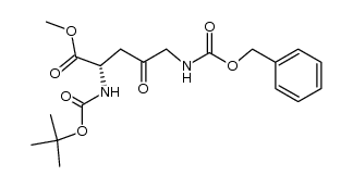methyl (S)-5-(benzyloxycarbonylamino)-2-(tert-butoxycarbonylamino)-4-oxopentanoate结构式