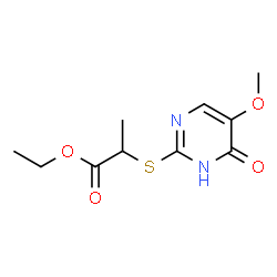 ETHYL 2-[(4-HYDROXY-5-METHOXY-2-PYRIMIDINYL)SULFANYL]PROPANOATE Structure