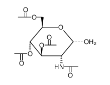 2-acetamido-2-deoxy-3,4,6-tri-O-acetyl-D-glucopyranose Structure