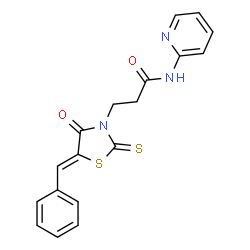 (Z)-3-(5-benzylidene-4-oxo-2-thioxothiazolidin-3-yl)-N-(pyridin-2-yl)propanamide Structure