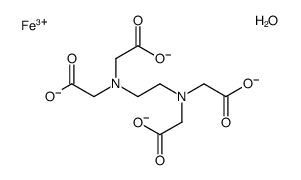 2-[2-[bis(carboxylatomethyl)amino]ethyl-(carboxylatomethyl)amino]acetate,iron(3+),hydrate Structure