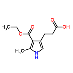 4-(2-Carboxy-Ethyl)-2-Methyl-1H-Pyrrole-3-Carboxylic Acid Ethyl Ester Structure