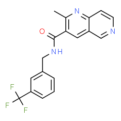 2-Methyl-N-[3-(trifluoromethyl)benzyl]-1,6-naphthyridine-3-carboxamide结构式