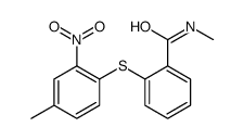 N-methyl-2-(4-methyl-2-nitrophenyl)sulfanylbenzamide结构式