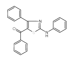 苯基-(4-苯基-2-苯基氨基-噻唑-5-基)-甲酮结构式