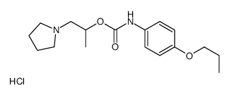 1-pyrrolidin-1-ium-1-ylpropan-2-yl N-(4-propoxyphenyl)carbamate,chloride Structure