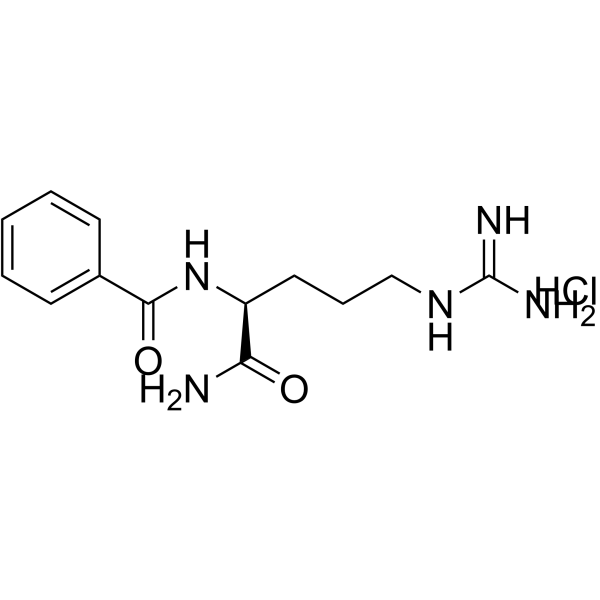 Nα-苯甲酰基-L-精氨酰胺盐酸盐单水合物结构式