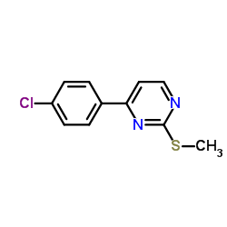 4-(4-氯苯基)-2-甲硫基嘧啶结构式