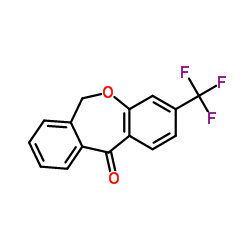 3-三氟甲基-6,11-二氢二苯并[b,e]噁庚英-11-酮结构式